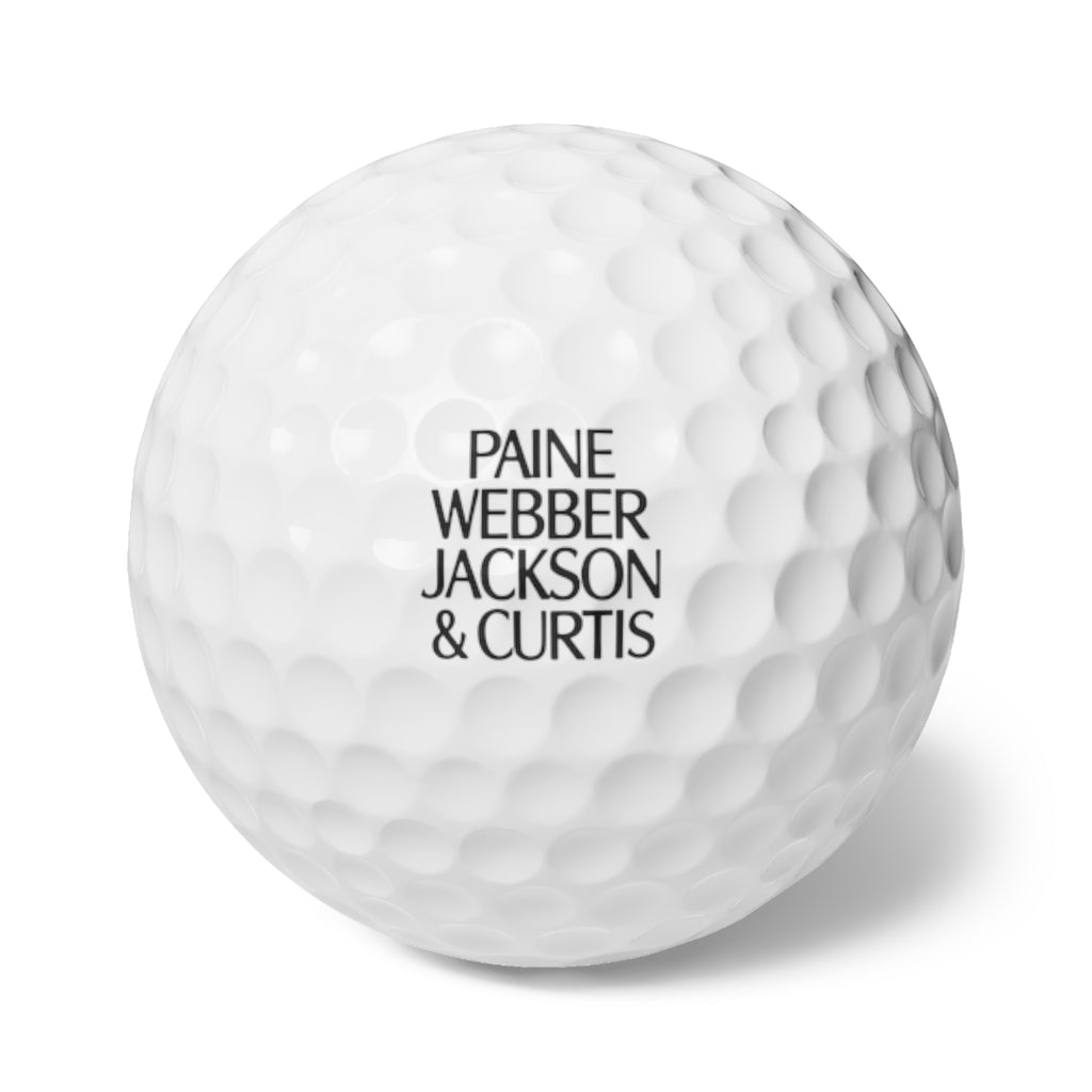 Paine Webber Jackson & Curtis Golf Balls