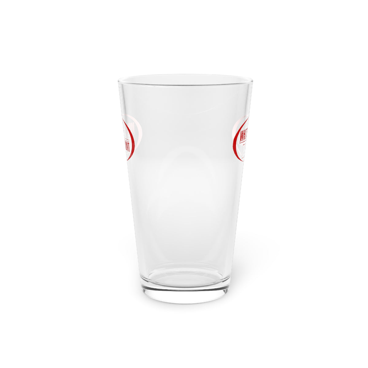 White Front 16oz Pint Glass