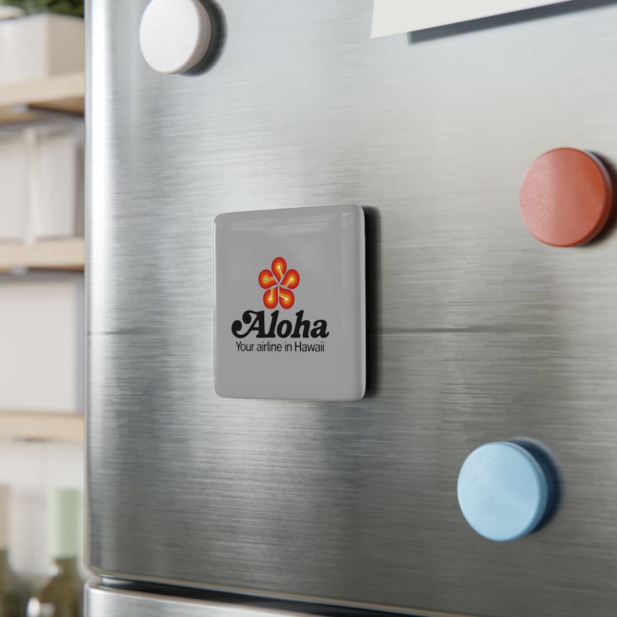 Aloha Airlines Square Porcelain Fridge Magnet