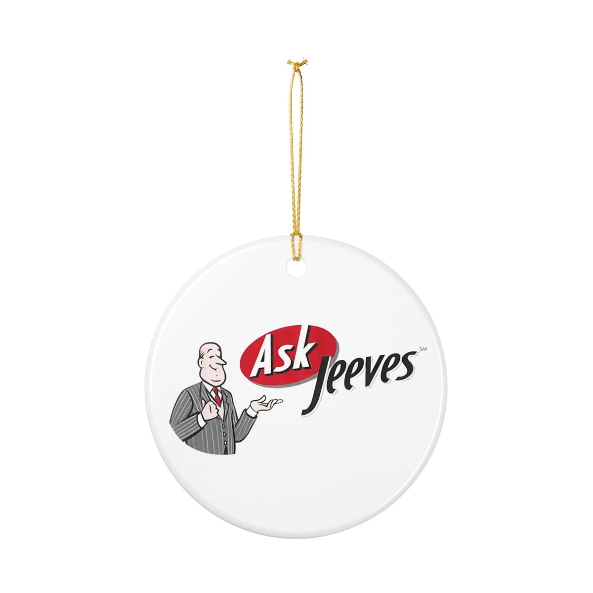 Ask Jeeves Ceramic Ornament