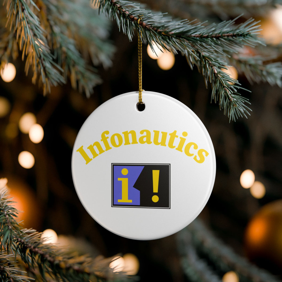 Infonautics Ceramic Ornament