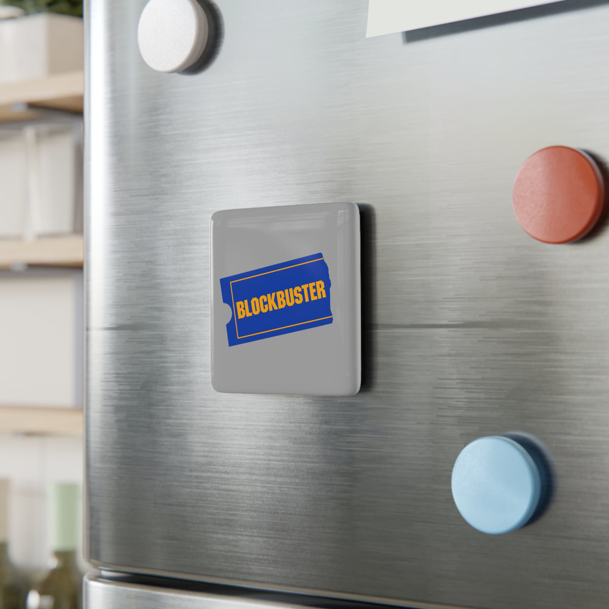 Blockbuster Video Square Porcelain Fridge Magnet