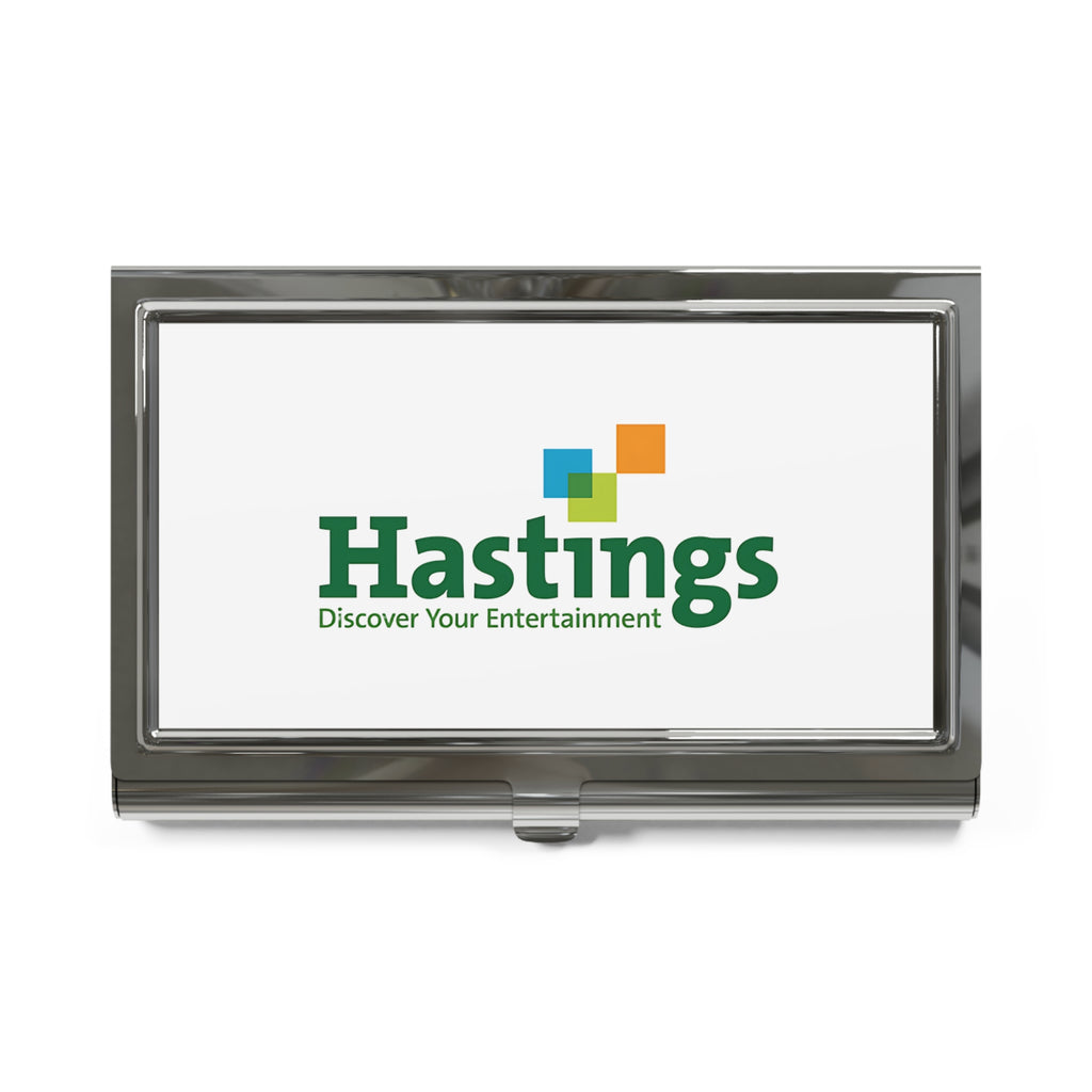 Hastings Entertainment Metal Business Card Holder