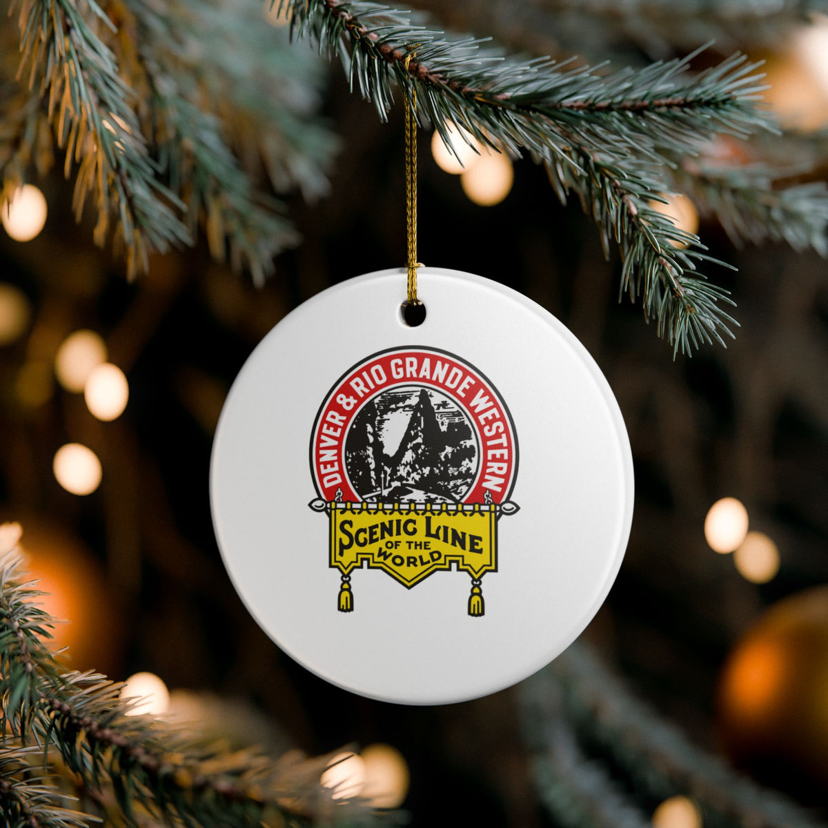 Denver and Rio Grande Western Railroad Ceramic Ornament