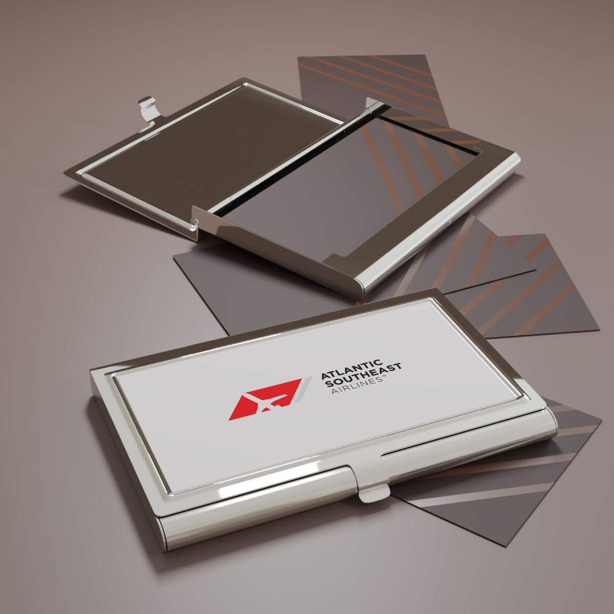 Atlantic Southeast Airlines Metal Business Card Holder
