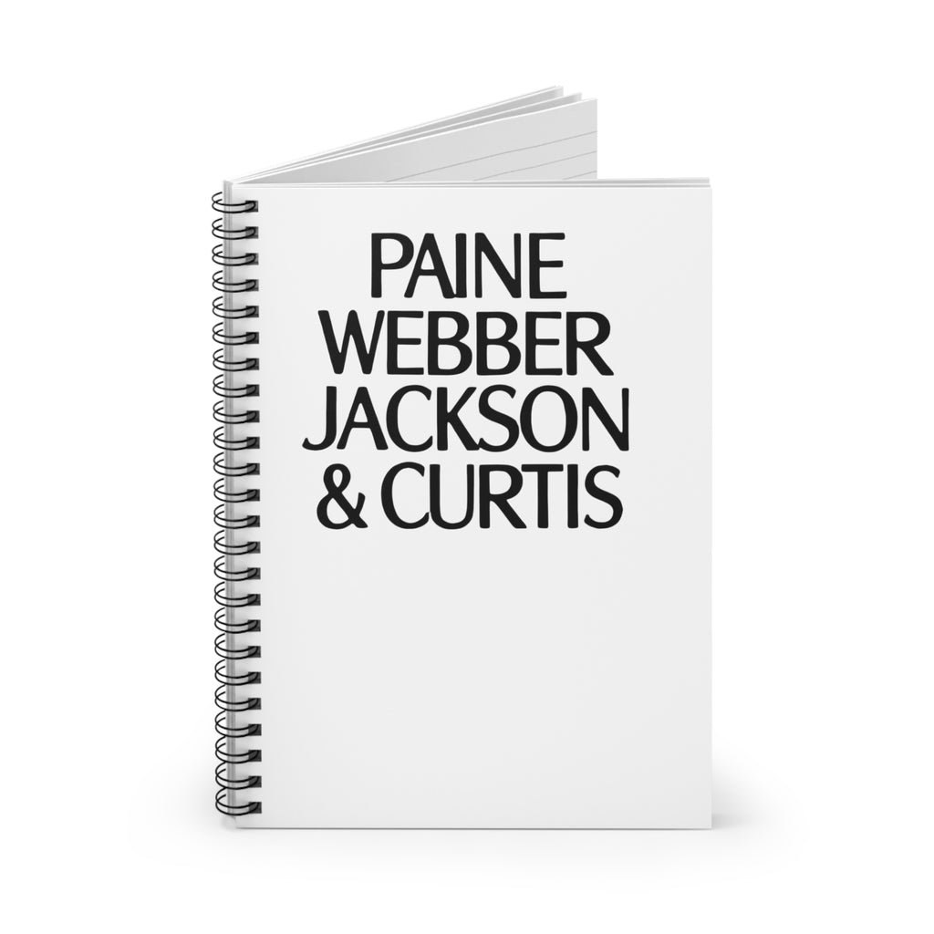 Paine Webber Jackson & Curtis Spiral Notebook