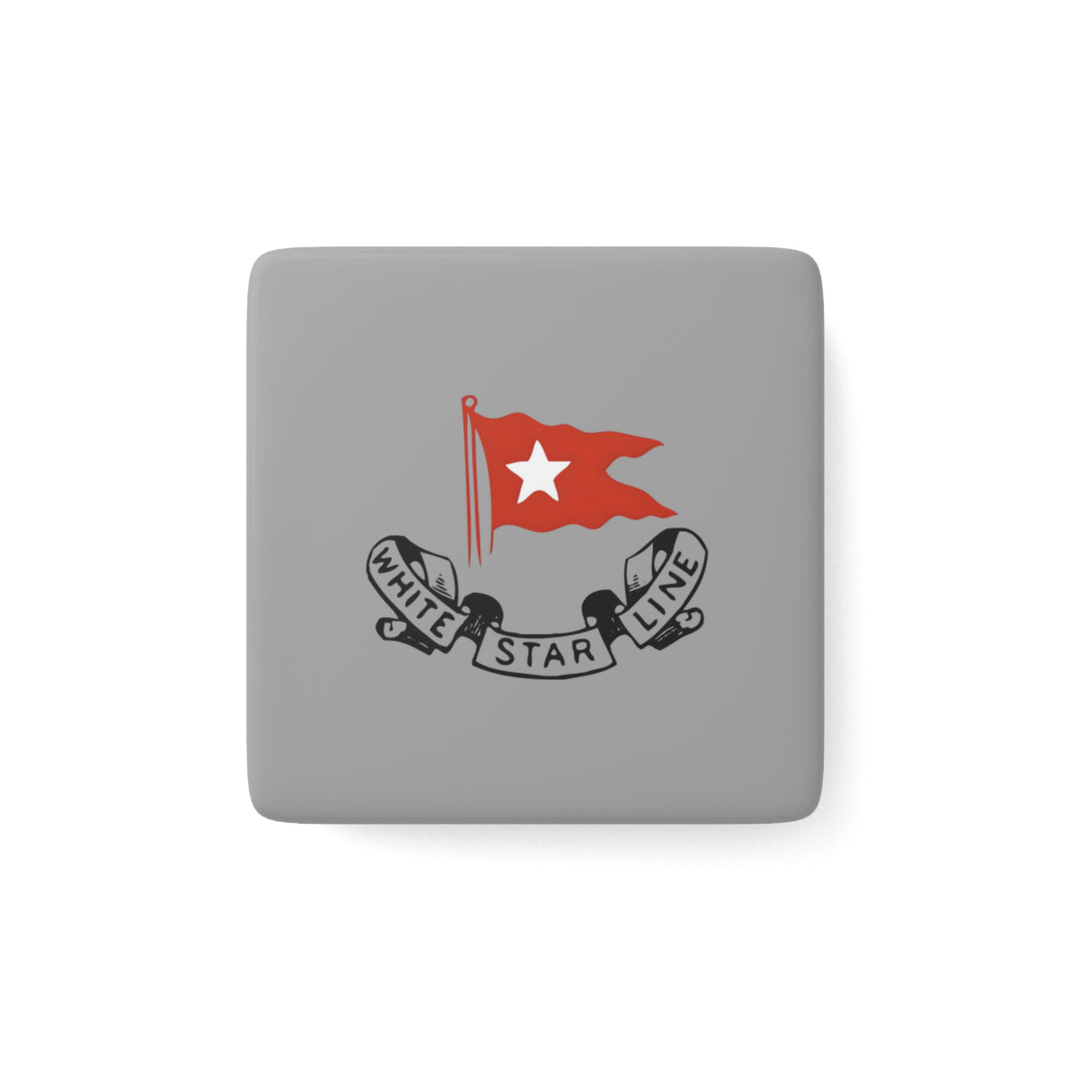 White Star Line Square Porcelain Fridge Magnet