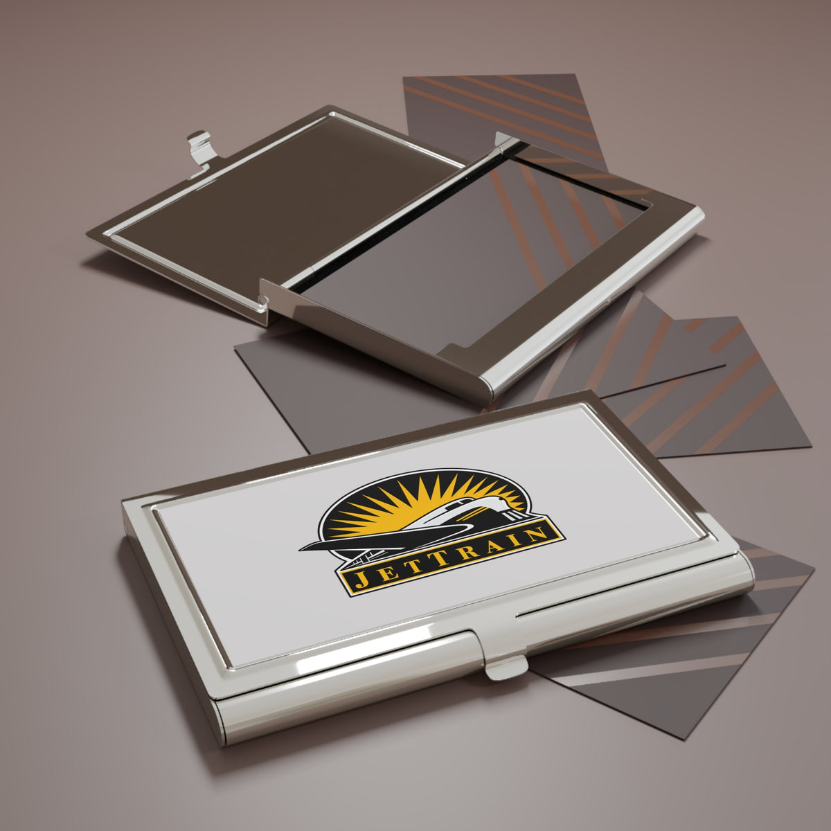 Bombardier JetTrain Metal Business Card Holder