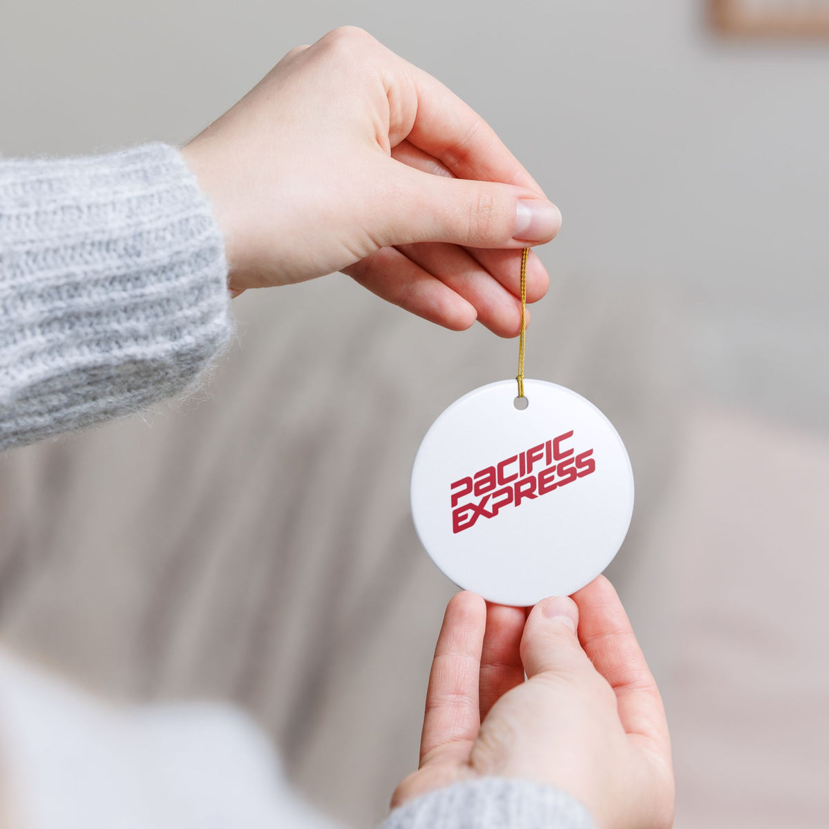 Pacific Express Ceramic Ornament