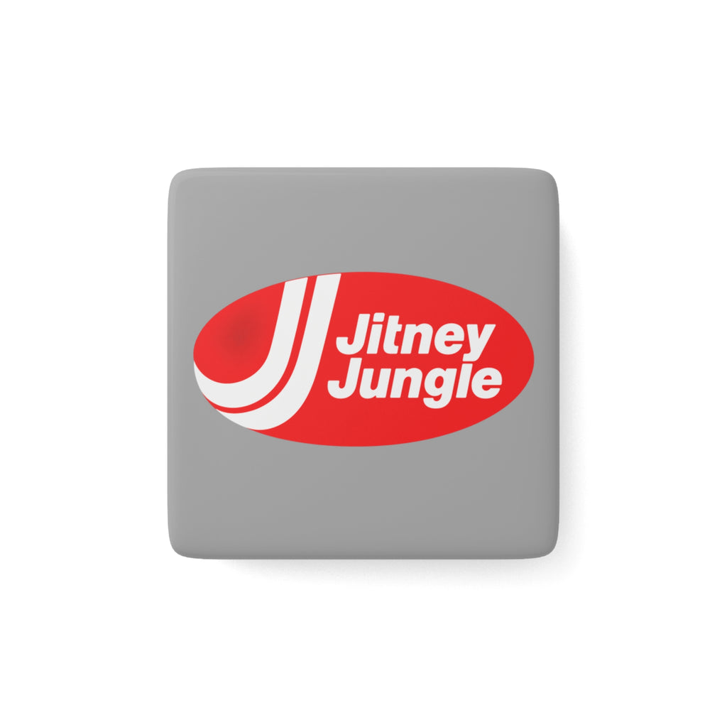 Jitney Jungle Square Porcelain Fridge Magnet
