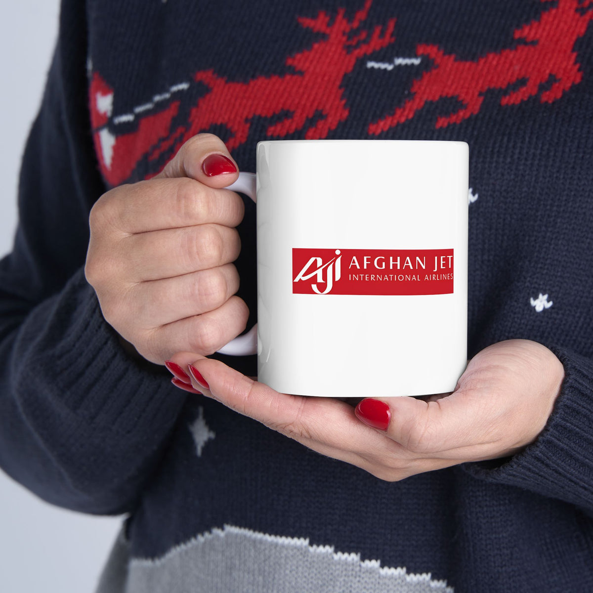 Afghan Jet International Airlines Ceramic Coffee Mug
