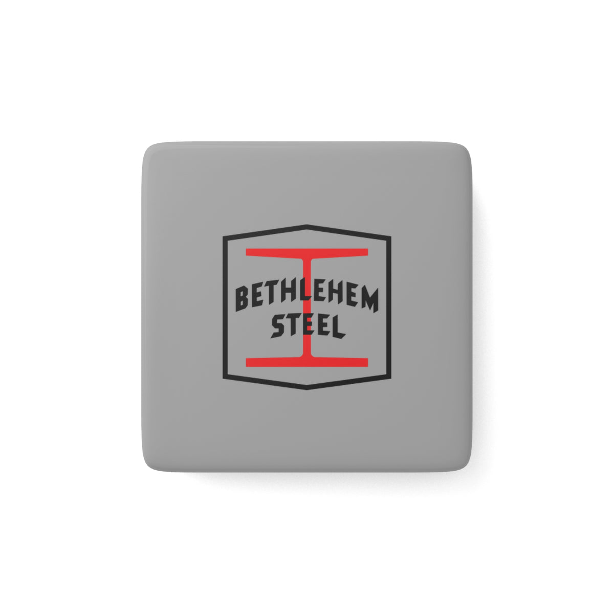 Bethlehem Steel Square Porcelain Fridge Magnet