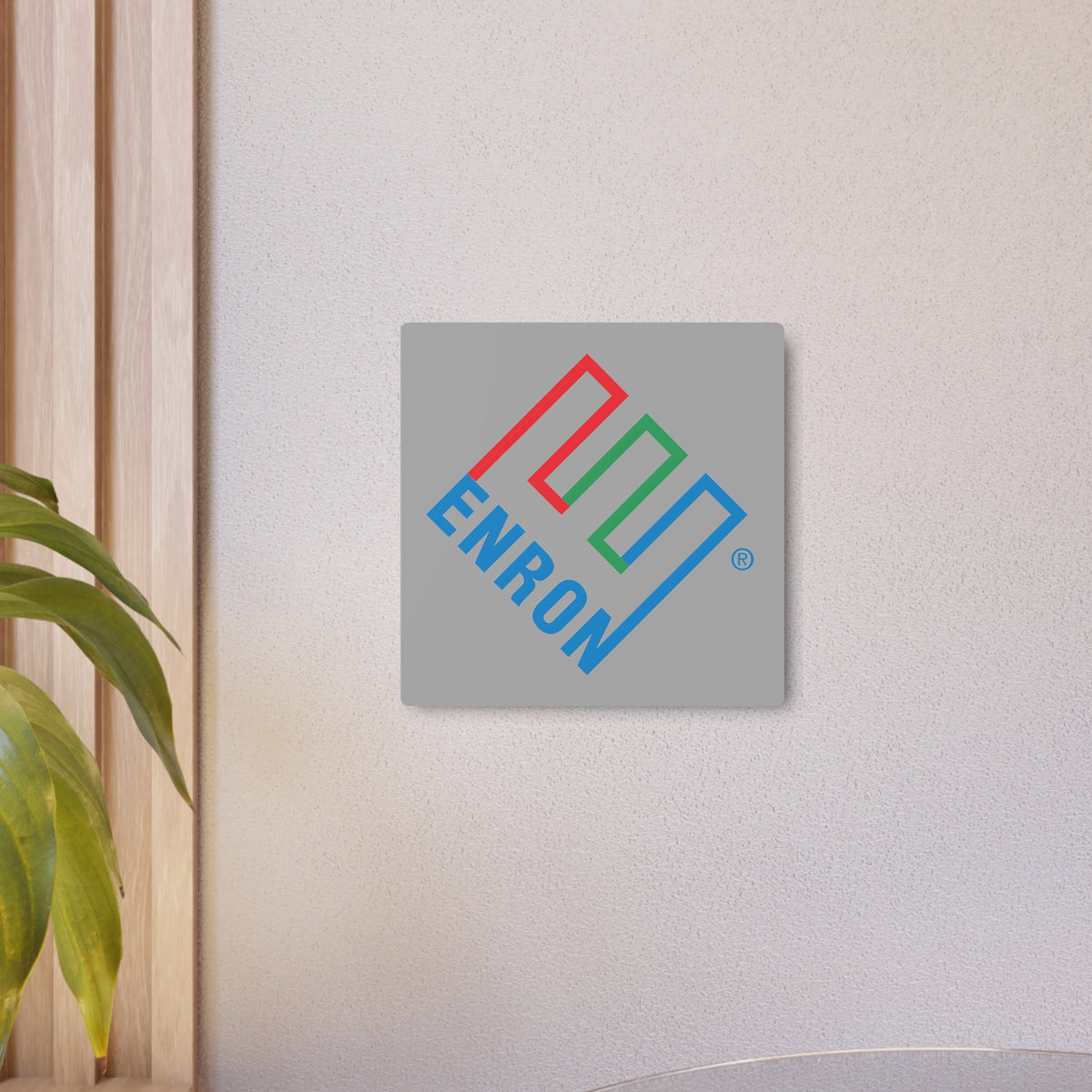 Enron Square Metal Sign