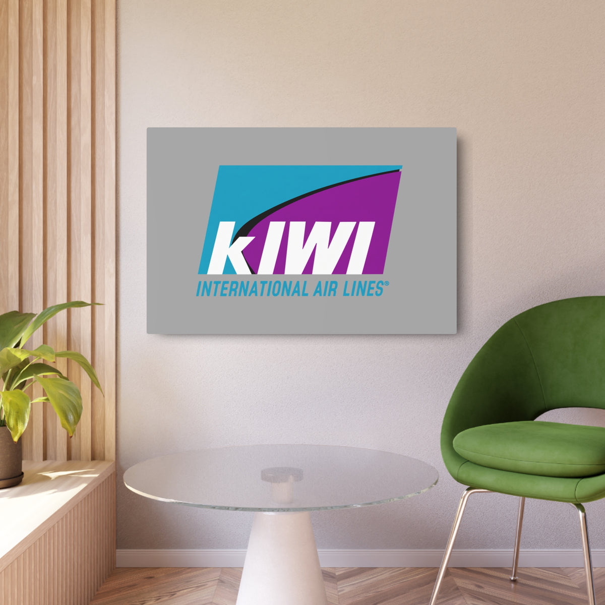Kiwi International Air Lines Metal Sign