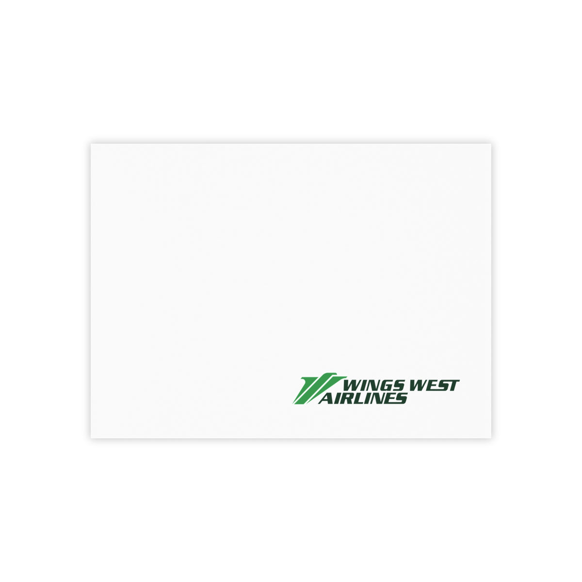 Wings West Airlines Sticky Post-it Note Pad