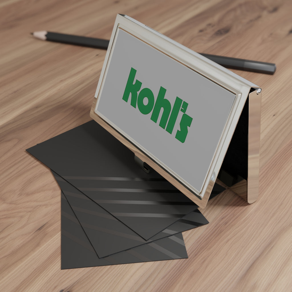 Kohl's Food Stores Metal Business Card Holder
