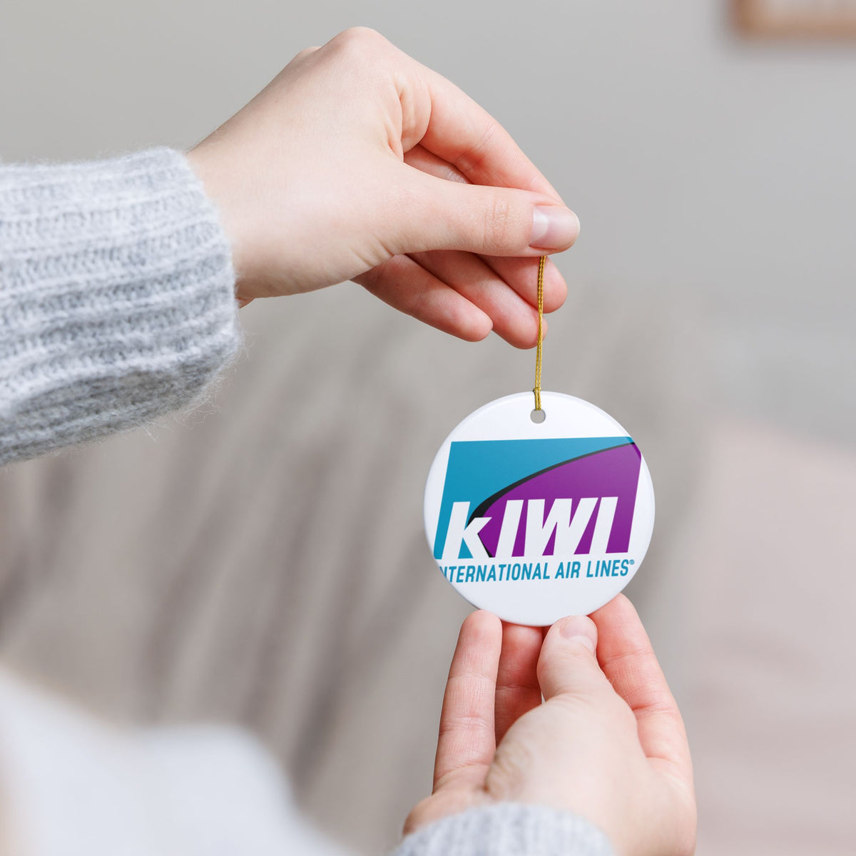 Kiwi International Air Lines Ceramic Ornament