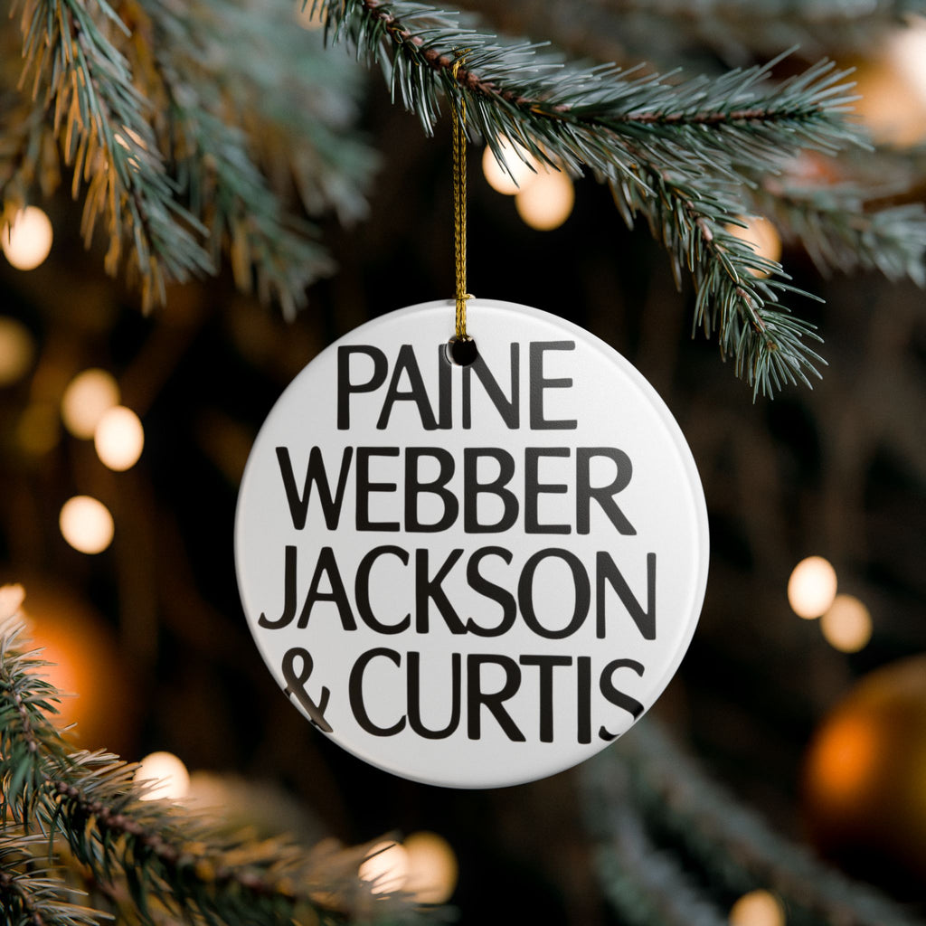 Paine Webber Jackson & Curtis Ceramic Ornament