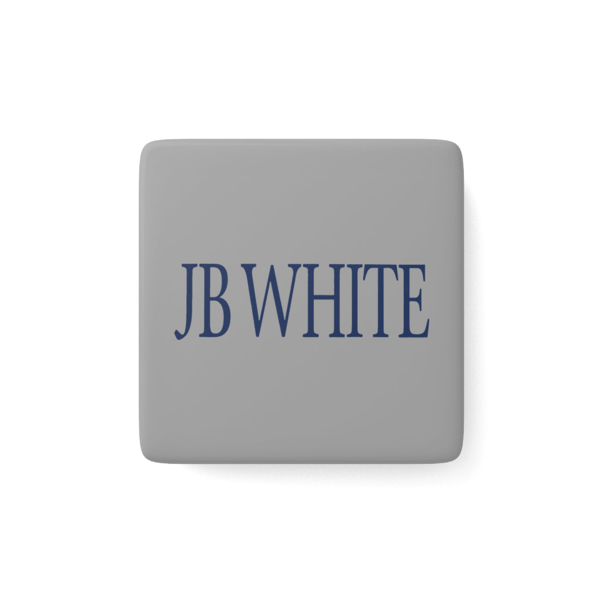 J. B. White Square Porcelain Fridge Magnet