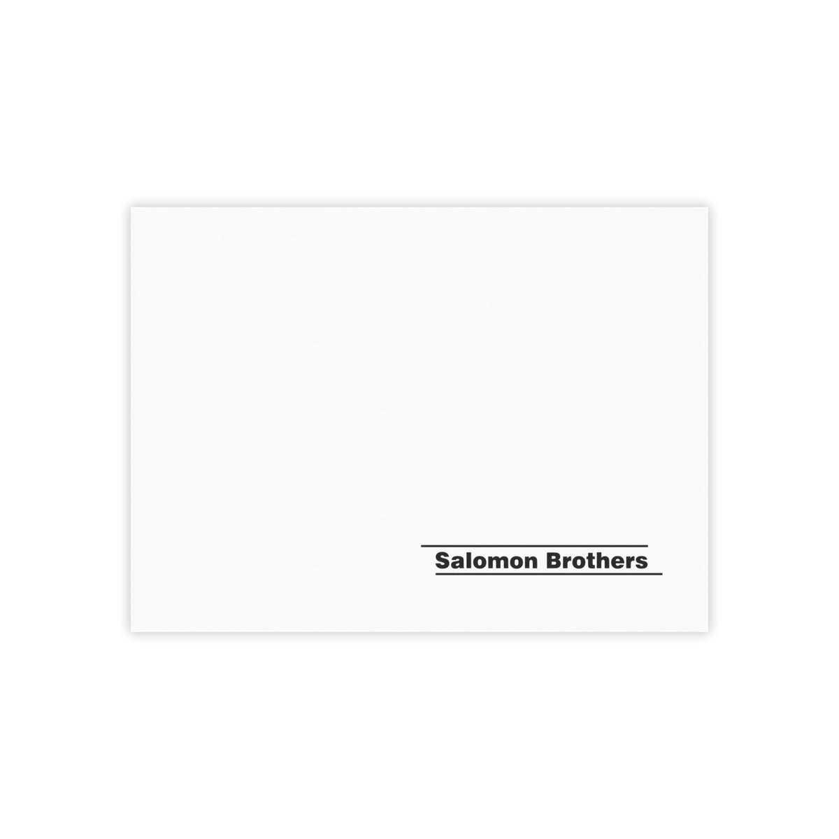 Salomon Brothers, Inc. Sticky Post-it Note Pad
