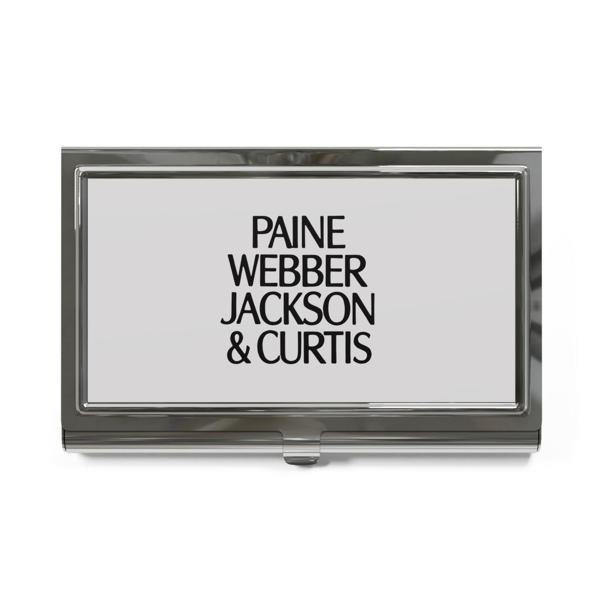 Paine Webber Jackson & Curtis Metal Business Card Holder