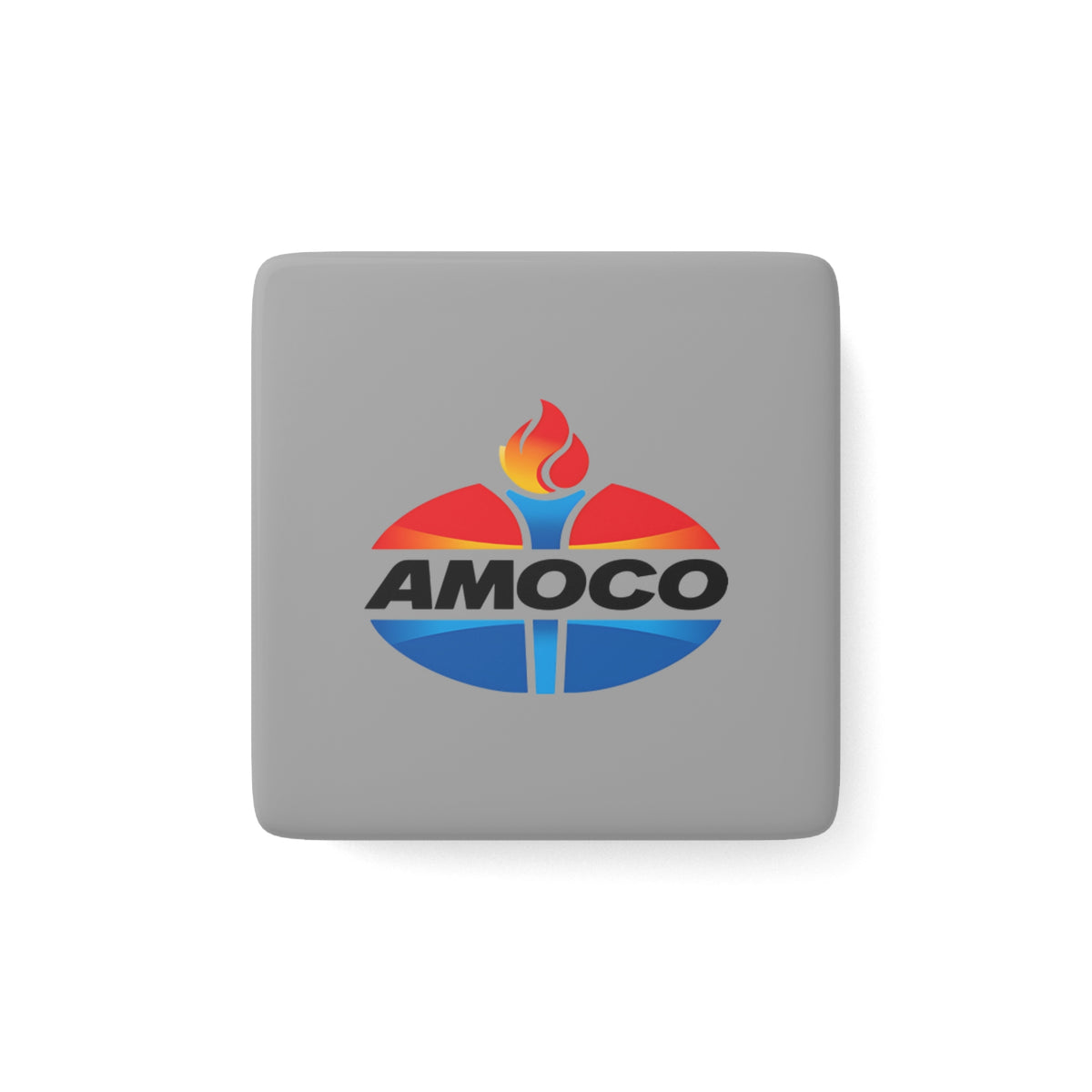 Amoco Square Porcelain Fridge Magnet