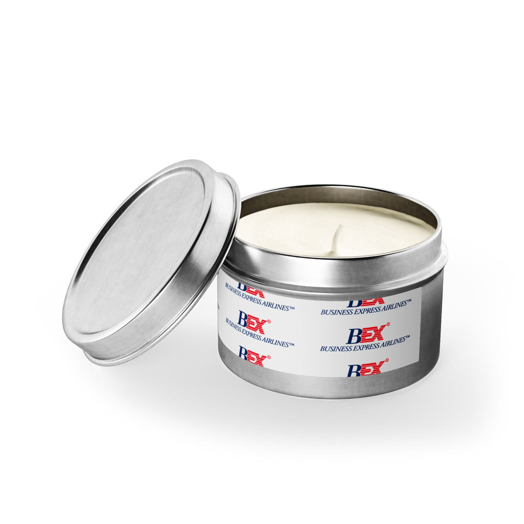 Business Express Airlines Tin Candle