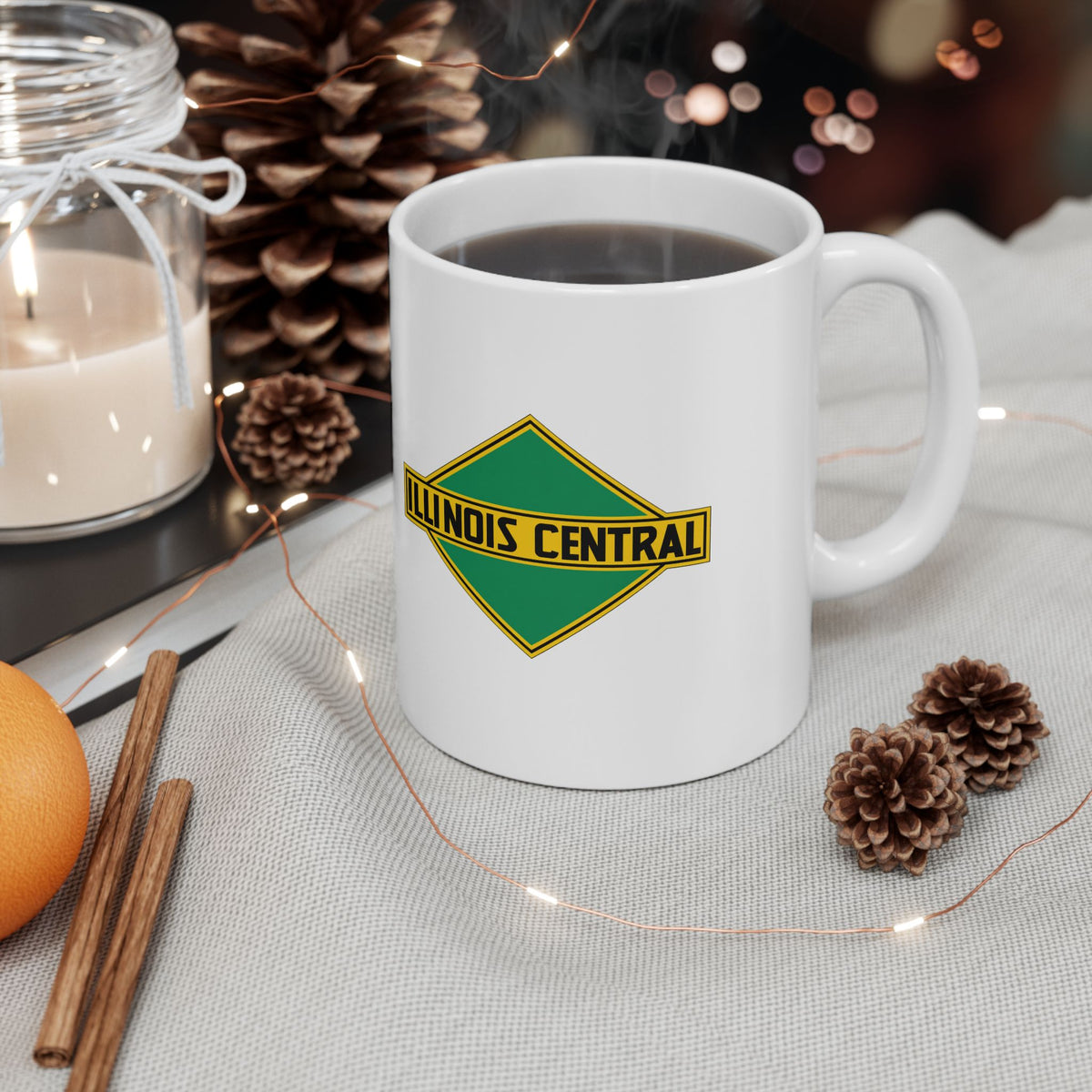Illinois Central Railroad Ceramic Coffee Mug