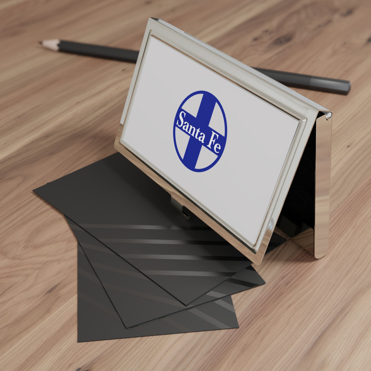 Atchison Topeka and Santa Fe Railway Metal Business Card Holder
