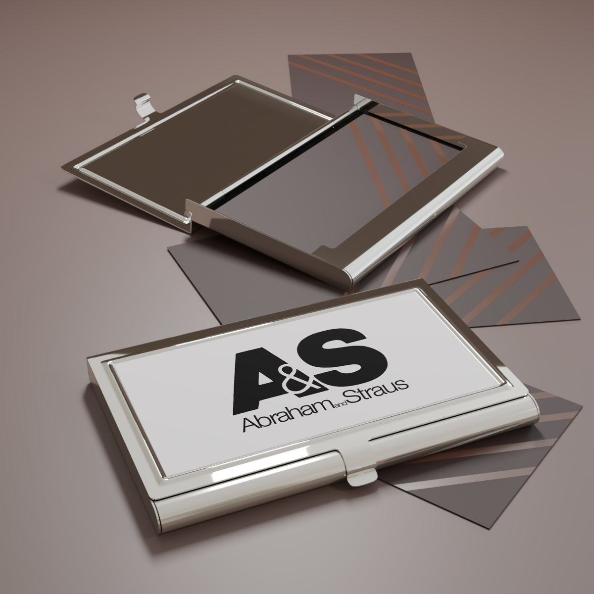Abraham & Straus Metal Business Card Holder