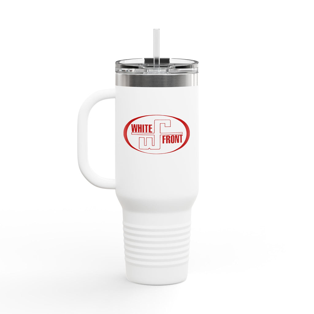 White Front 40oz Insulated Travel Mug Stainless Tumbler