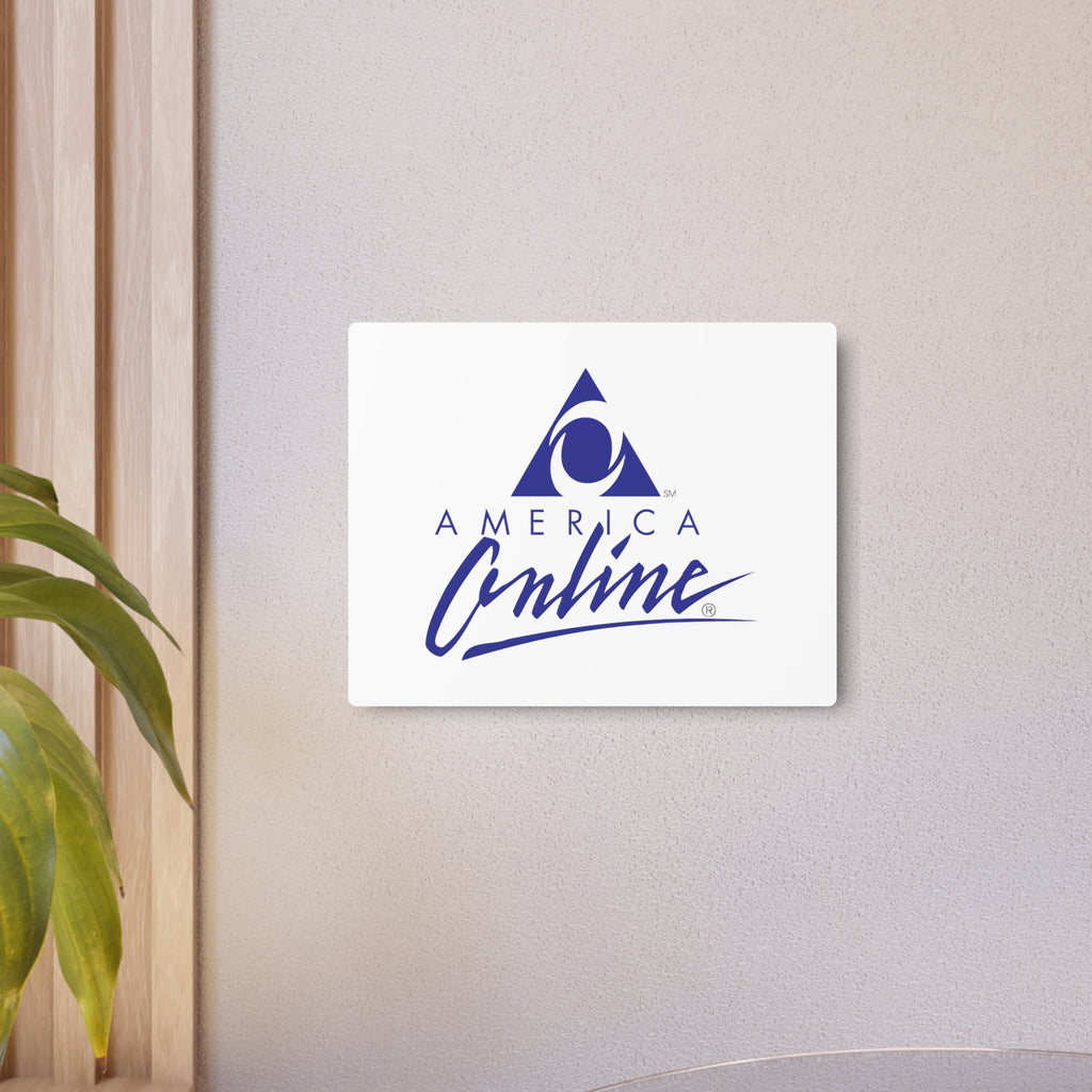 America Online (AOL) Metal Sign