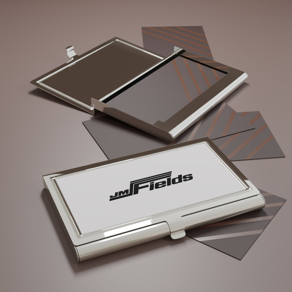J.M. Fields Metal Business Card Holder