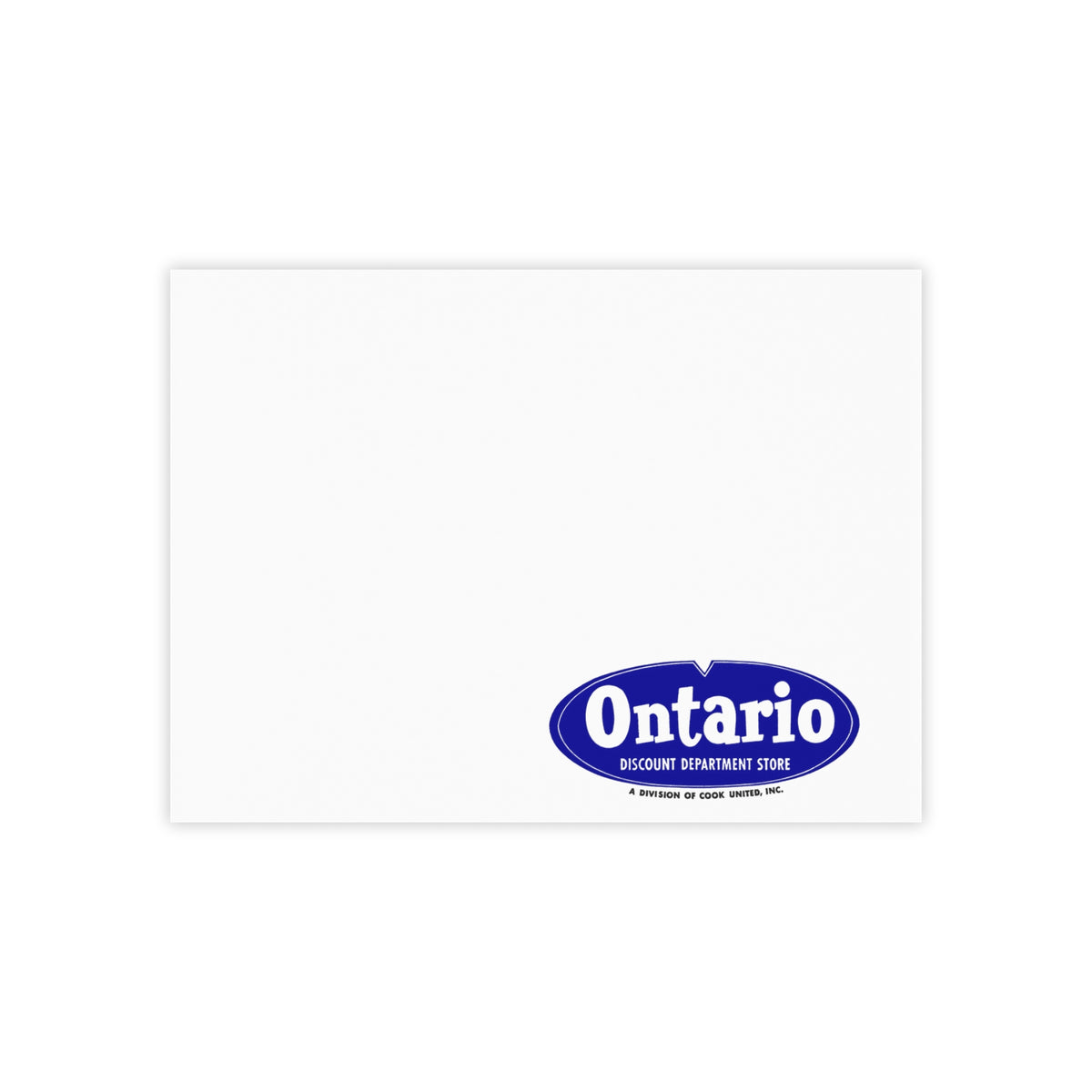 Ontario Discount Department Store Sticky Post-it Note Pad