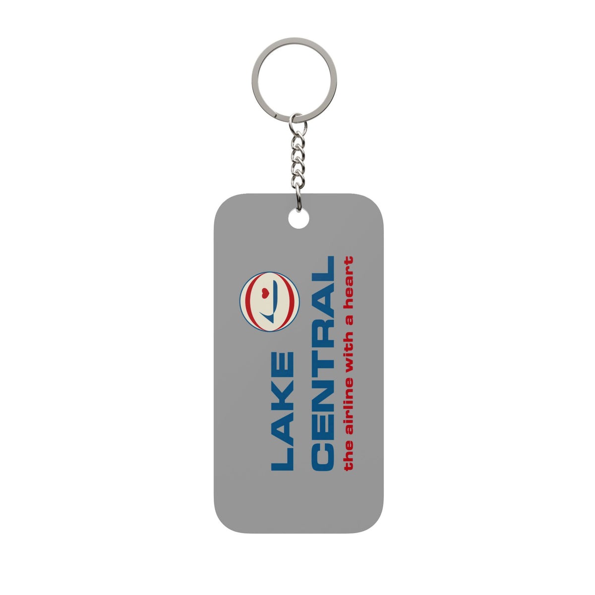 Lake Central Airlines Double-Sided Keychain Charm