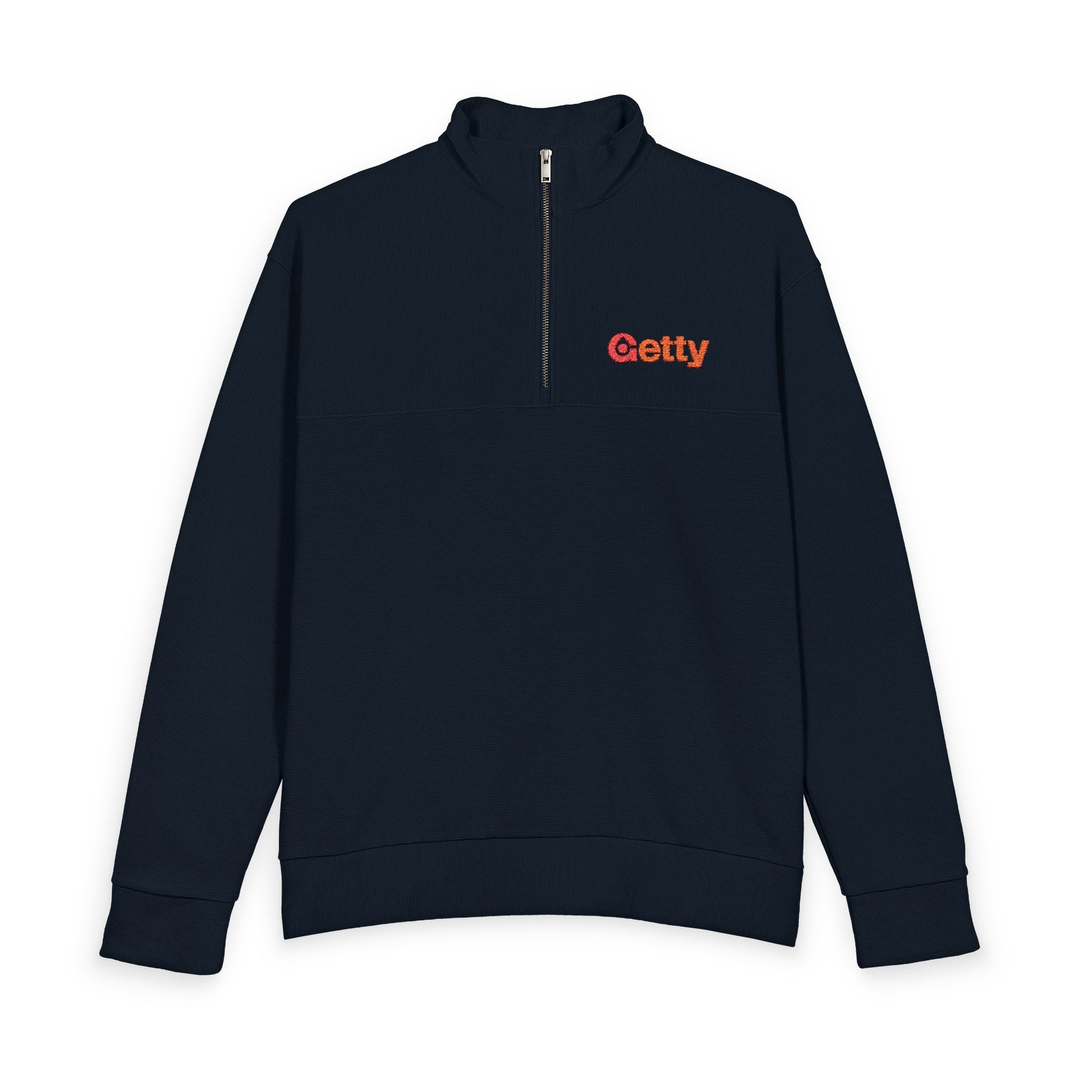 Getty Oil Heavy Knit Quarter-Zip Sweatshirt