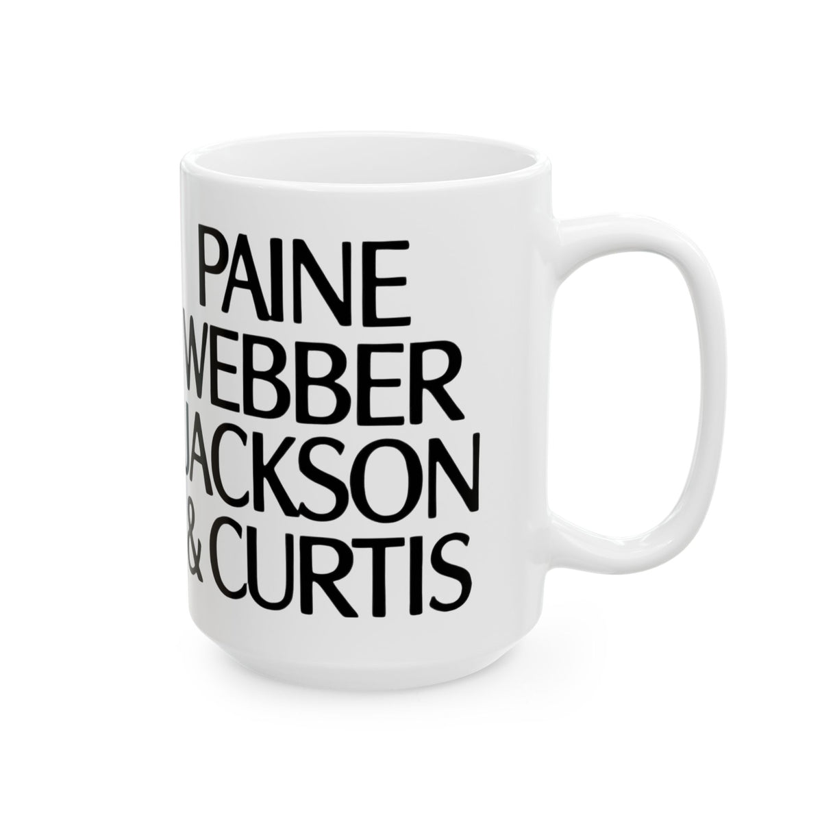 Paine Webber Jackson & Curtis Ceramic Coffee Mug