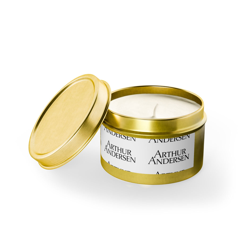 Arthur Andersen Tin Candle