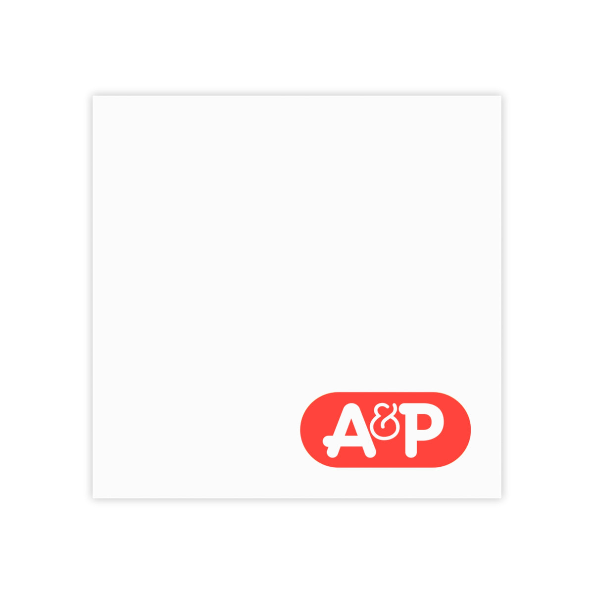 The Great Atlantic & Pacific Tea Company (A&P) Sticky Post-it Note Pad