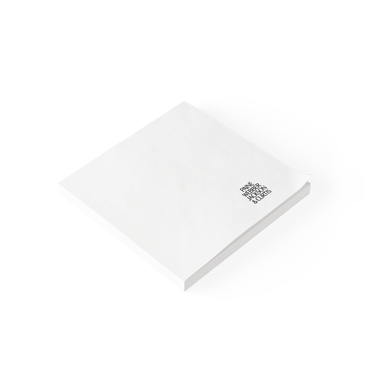 Paine Webber Jackson & Curtis Sticky Post-it Note Pad