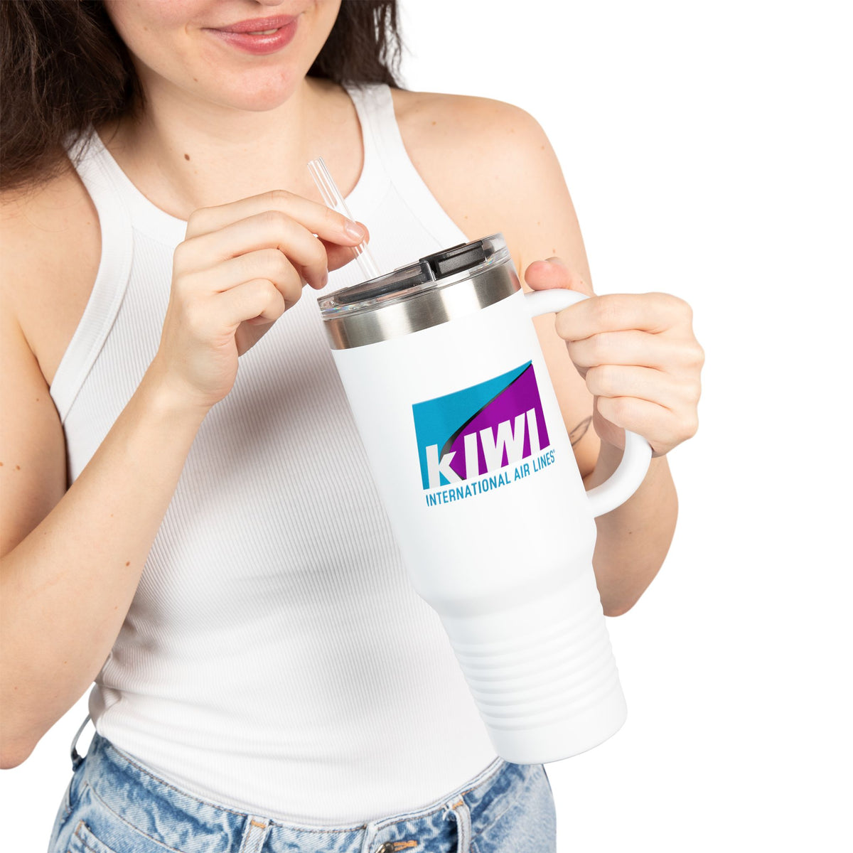 Kiwi International Air Lines 40oz Insulated Travel Mug Stainless Tumbler