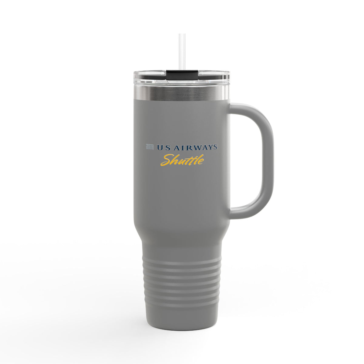 US Airways Shuttle 40oz Insulated Travel Mug Stainless Tumbler
