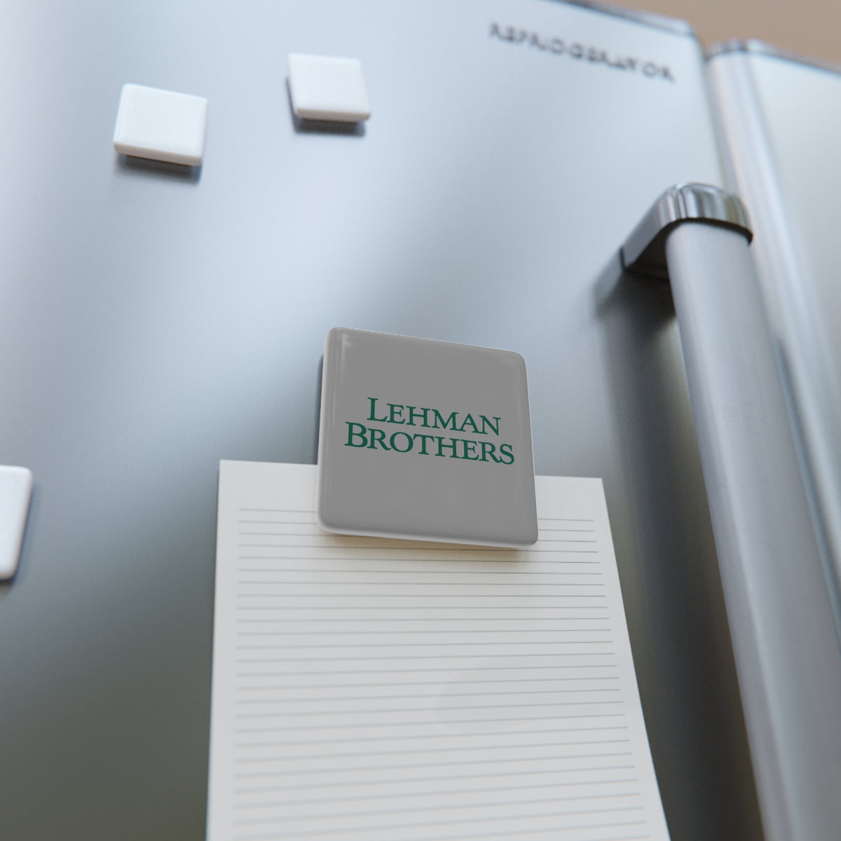 Lehman Brothers Square Porcelain Fridge Magnet