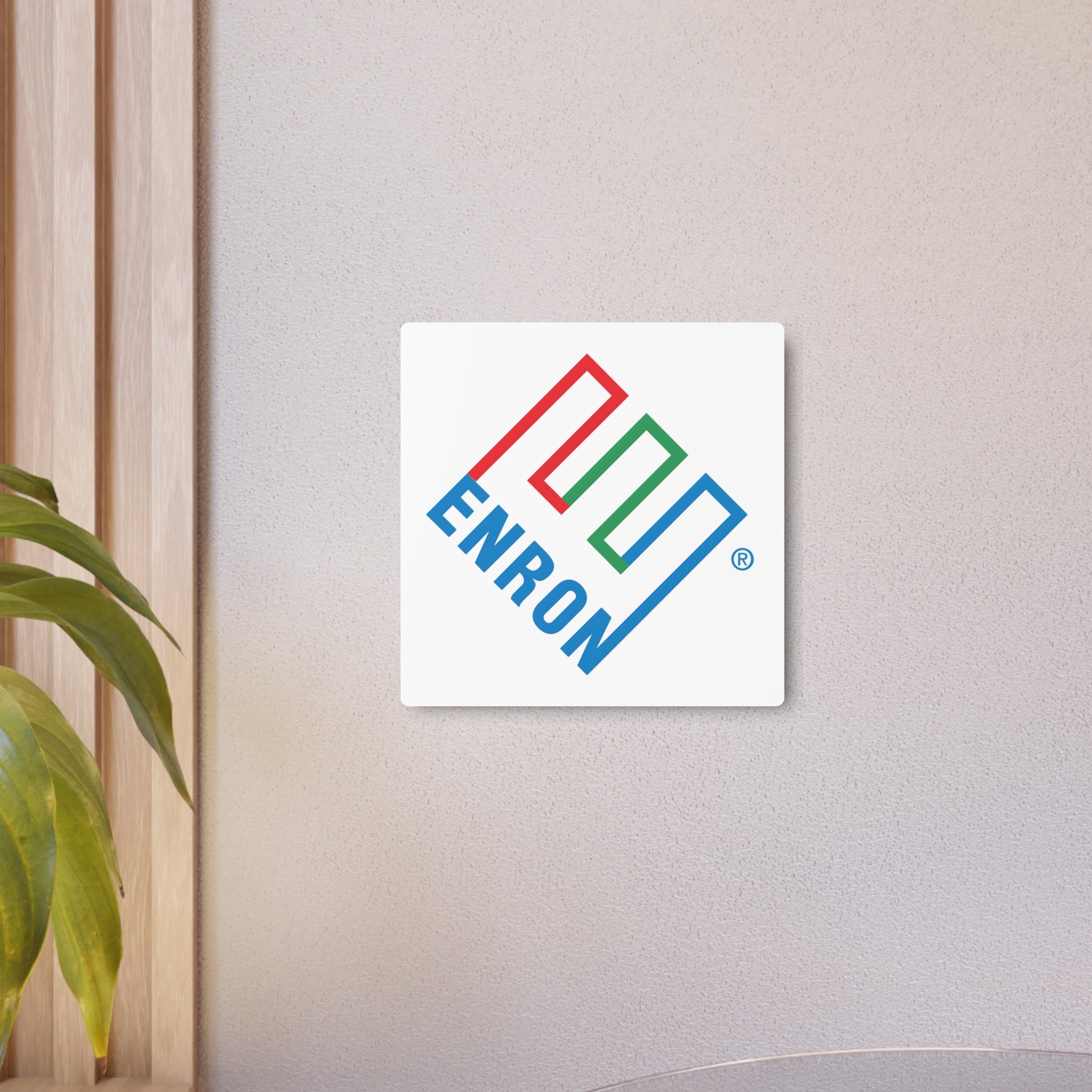 Enron Square Metal Sign