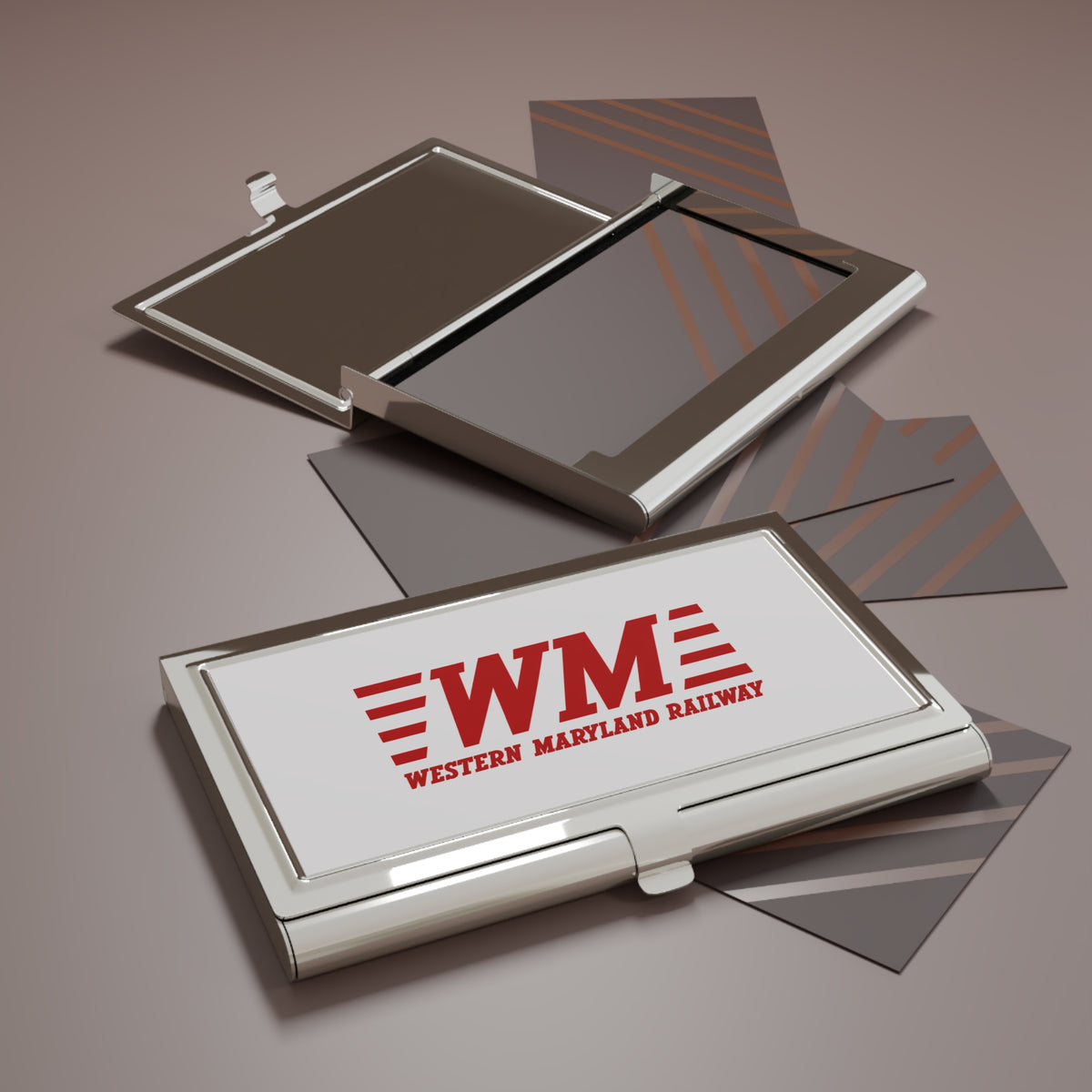 Western Maryland Railway Metal Business Card Holder