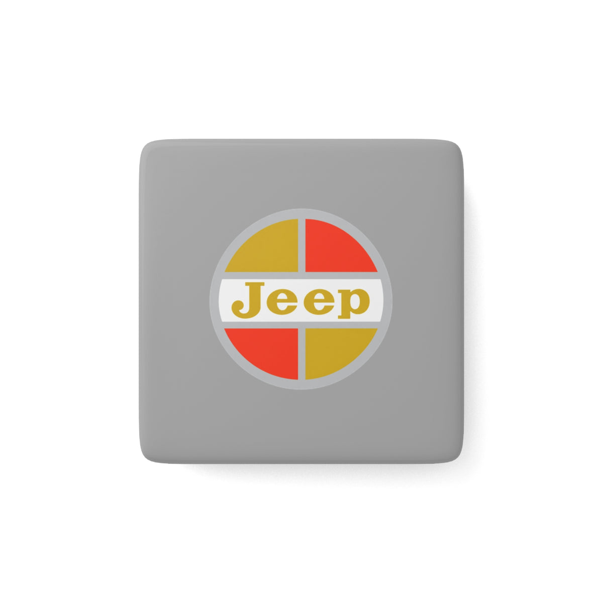 Kaiser Jeep Square Porcelain Fridge Magnet