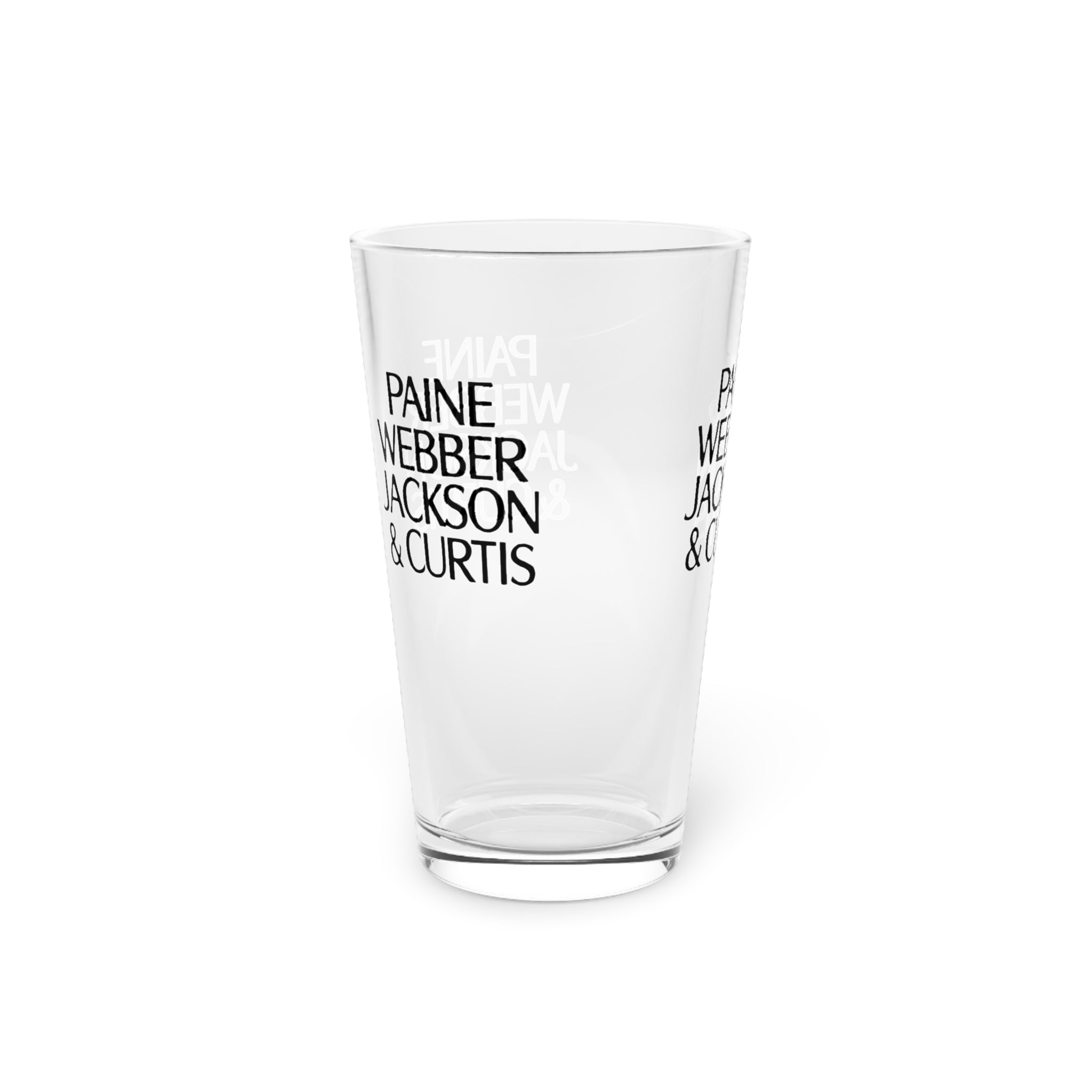 Paine Webber Jackson & Curtis 16oz Pint Glass