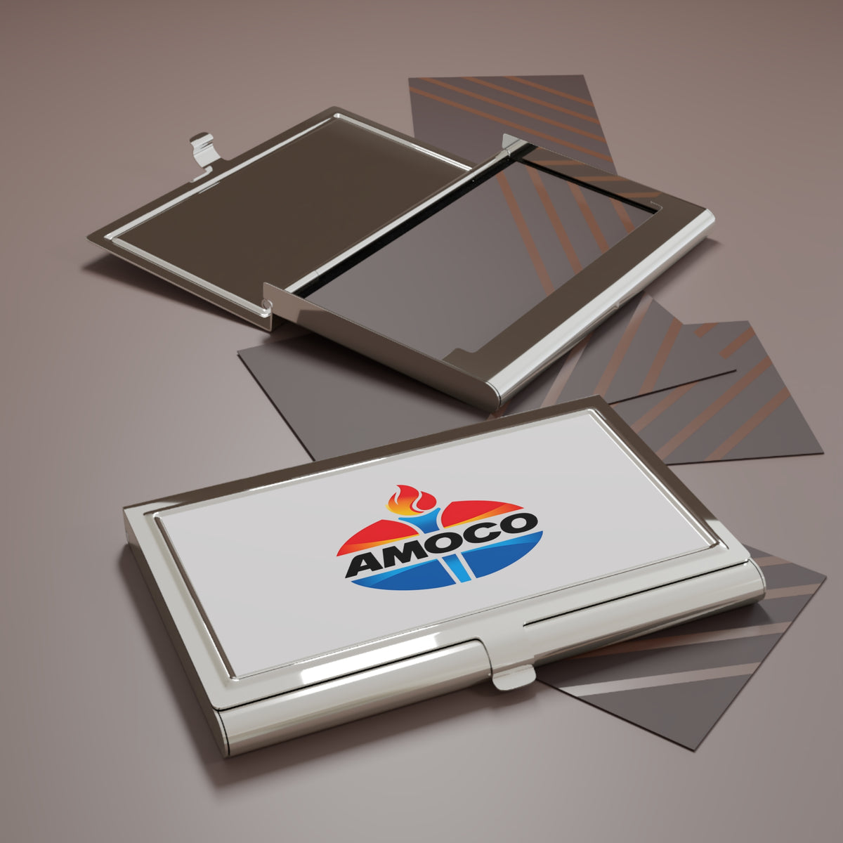 Amoco Metal Business Card Holder