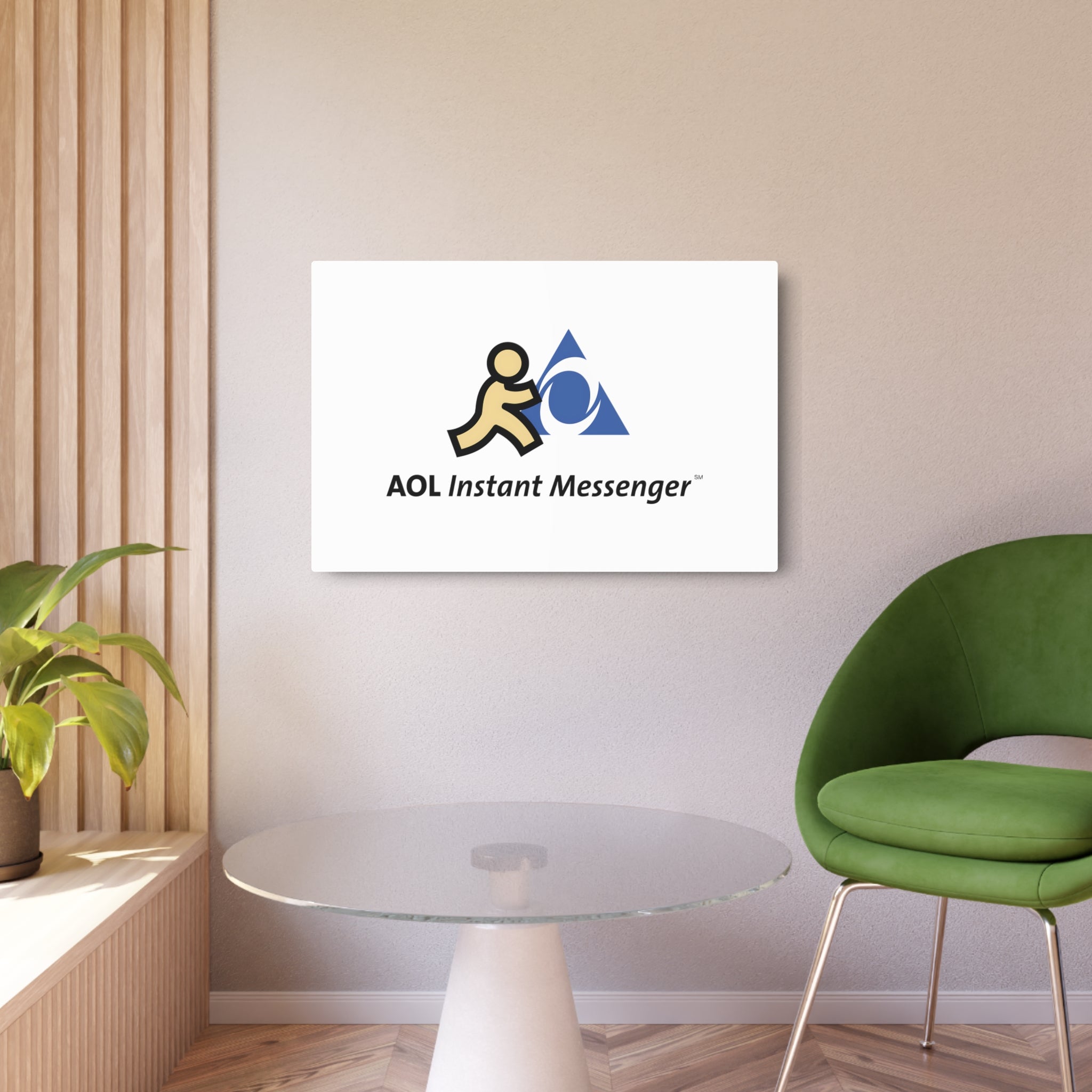AOL Instant Messenger (AIM) Metal Sign