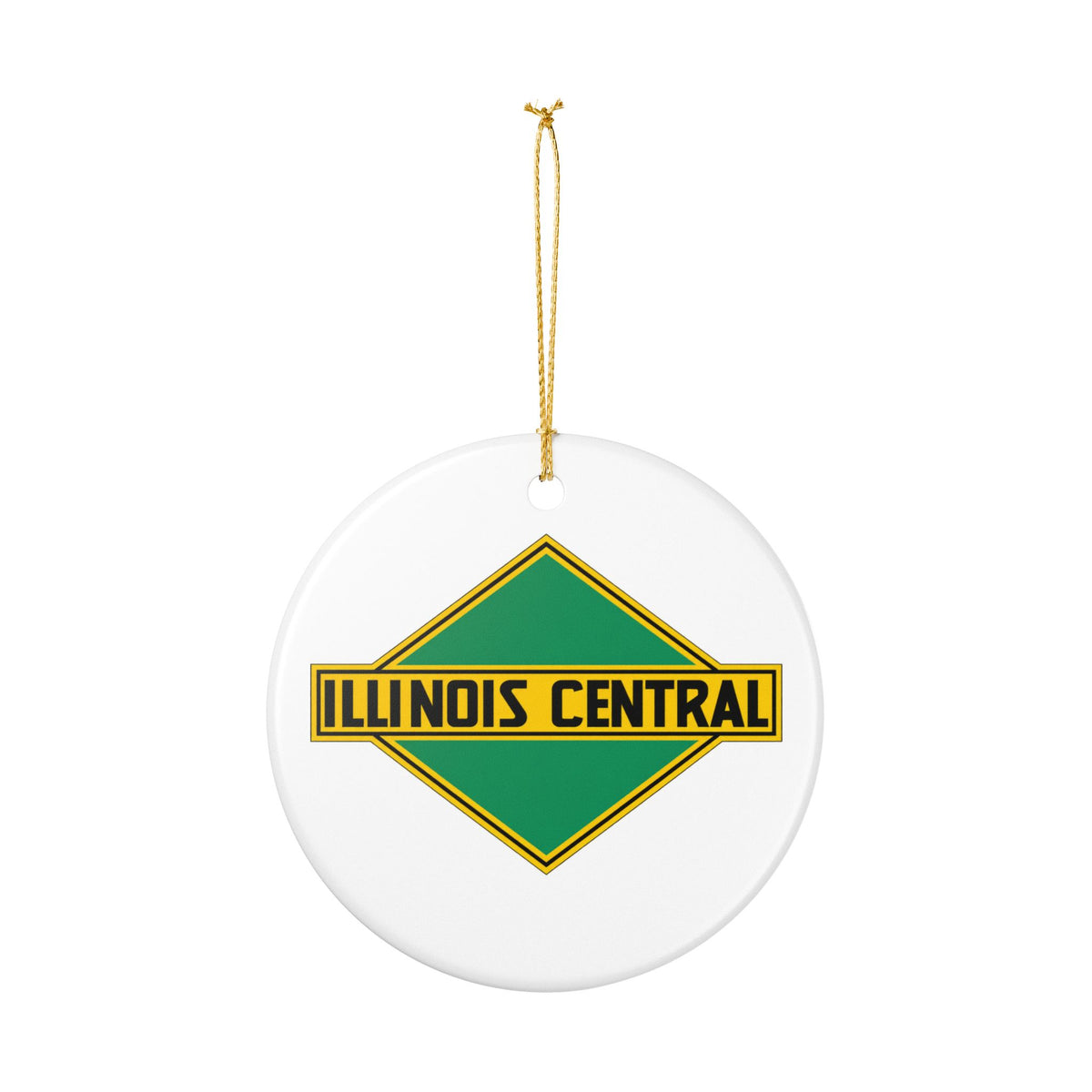 Illinois Central Railroad Ceramic Ornament